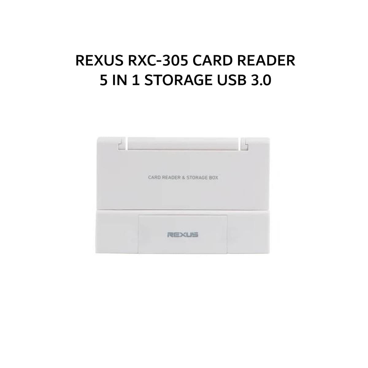 REXUS RXC305 / RXC-305 CARD READER 5 IN 1 STORAGE USB 3.0 - WHITE