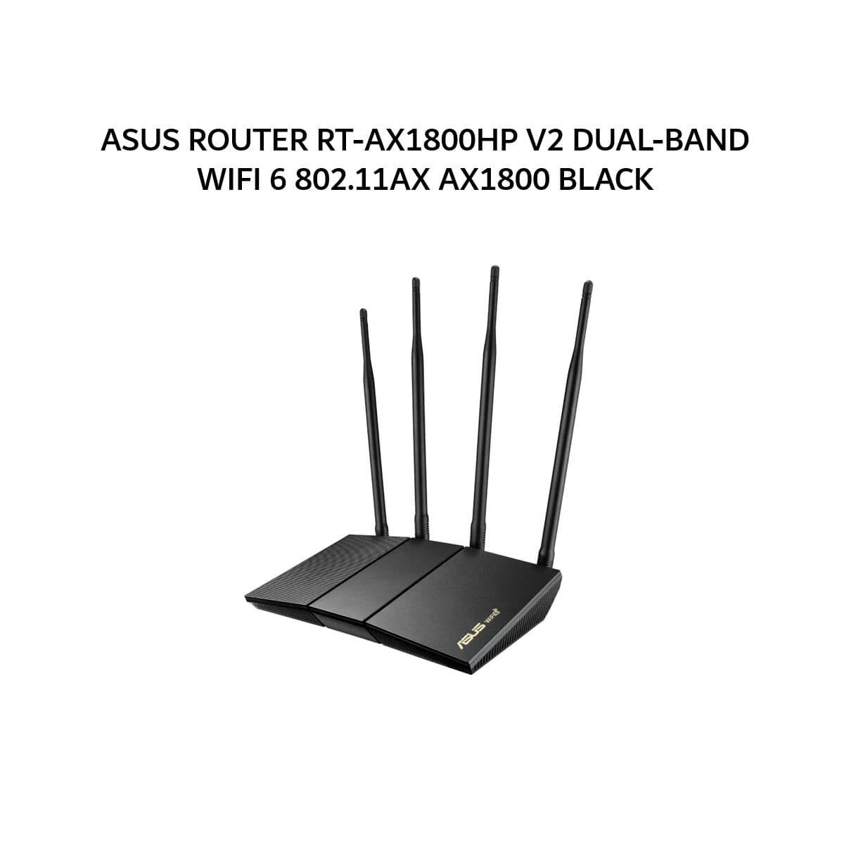 ASUS ROUTER RT-AX1800HP V2 DUAL-BAND WIFI 6 802.11AX AX1800 BLACK 3Y