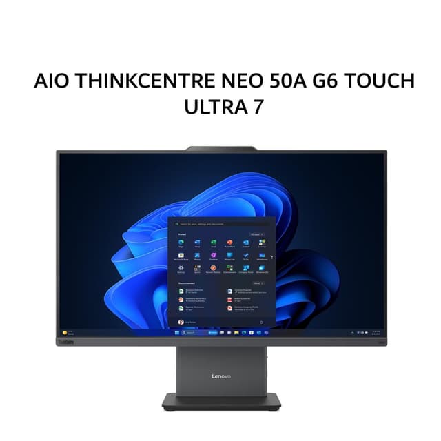 LENOVO AIO THINKCENTRE NEO 50A G6 TOUCH ULTRA 7 256V 16GB 512GB SSD 23.8FHD IPS W11+OHS LUNA GRY 3Y