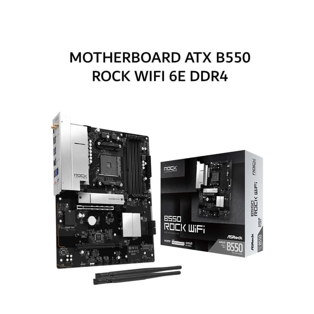 ASROCK MOTHERBOARD ATX B550 ROCK WIFI 6E DDR4 AM4 /AMD 3Y