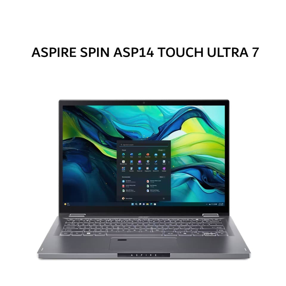 ACER ASPIRE SPIN ASP14 TOUCH ULTRA 7 155U 16GB 1TB W11+OHS 14.0WUXGA PEN 2IN1 GRY -52MTN.706P