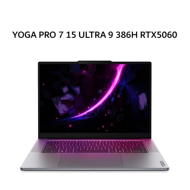 LENOVO YOGA PRO 7 AURA EDITION 15 ULTRA 9 386H RTX5060 8GB/ 32GB 1TB W11+OHS+M365B 15.3WQXGA 2.5K OLED 165HZ PEN (BOX MOU+SLEE) 3Y+3ADP GRY -11ID