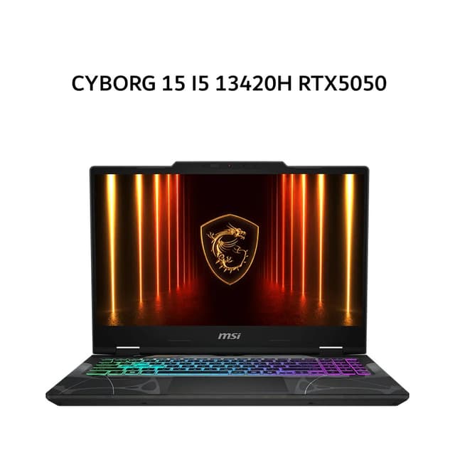 MSI CYBORG 15 I5 13420H RTX5050 8GB/ 16GB 512GB W11 15.6FHD 144HZ RGB 2Y+ADP BLK -B13WEKG.1239