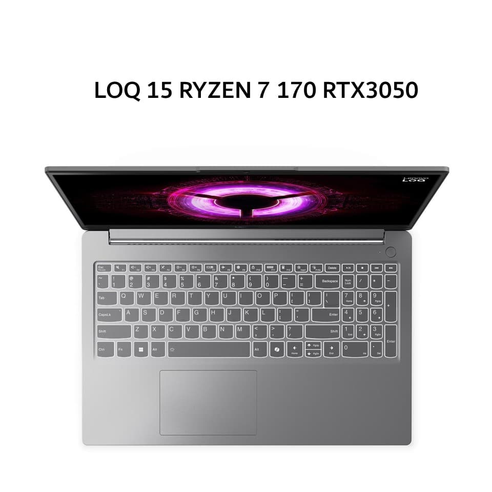 LENOVO LOQ 15 RYZEN 7 170 RTX3050 6GB/ 8GB 512GB W11+OHS+M365B 15.6FHD IPS 144HZ 100SRGB BLIT 2Y PREM+2ADP LUNA GRY -D1ID