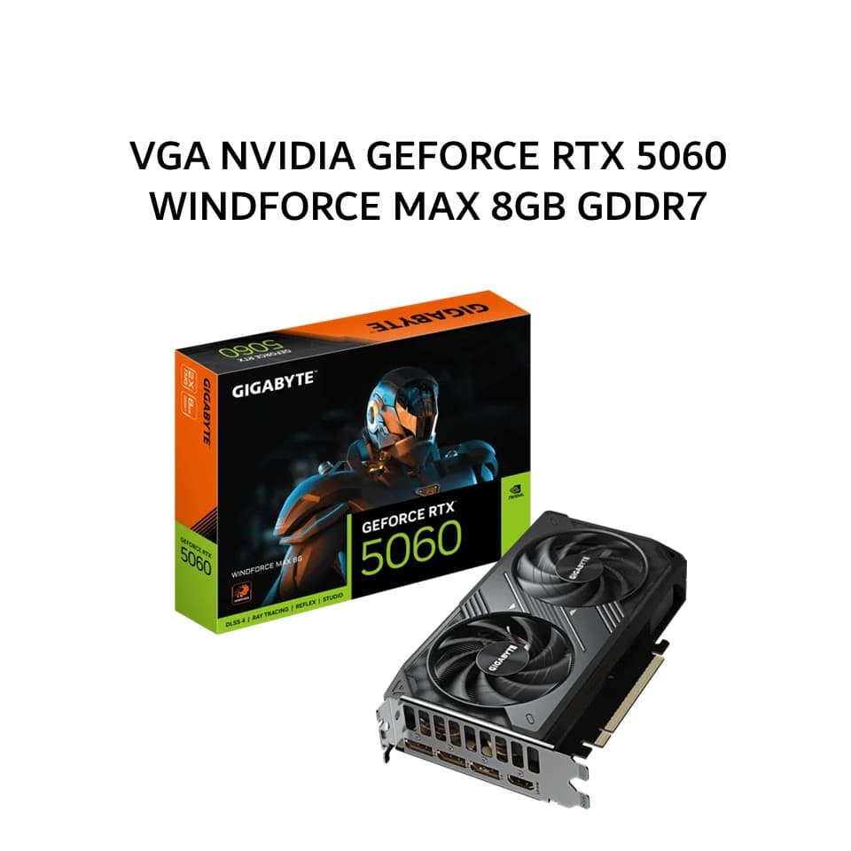 GIGABYTE VGA NVIDIA GEFORCE RTX 5060 WINDFORCE MAX 8GB GDDR7 3Y