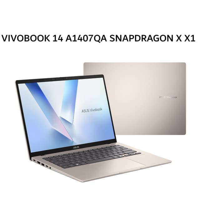 ASUS VIVOBOOK 14 A1407QA SNAPDRAGON X X1 26100 16GB 1TB W11+OHS+M365B 14.0WUXGA GLD -VIPSP112M