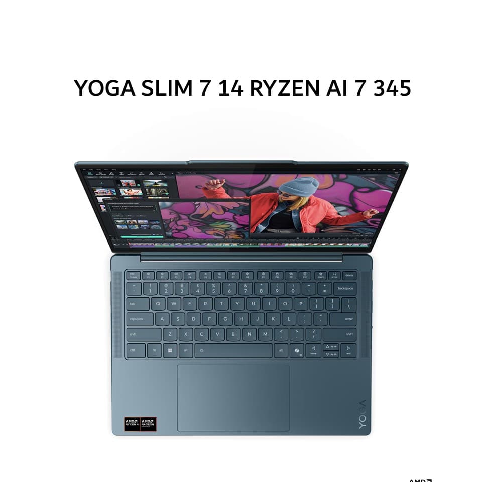 LENOVO YOGA SLIM 7 14 RYZEN AI 7 345 16GB 512GB W11+OHS+M365B 14.0WUXGA OLED 3Y PREM+3ADP TEAL -AHID