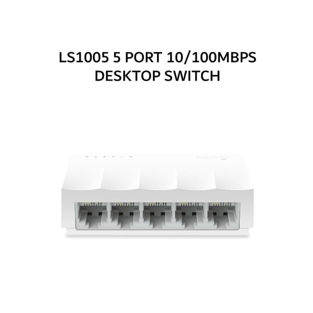 TP LINK LS1005 5 PORT 10/100MBPS DESKTOP SWITCH