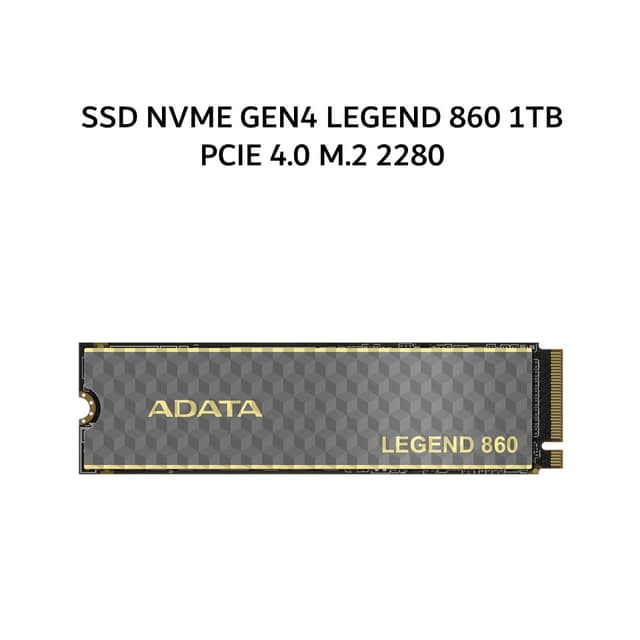 ADATA SSD NVME GEN4 LEGEND 860 1TB PCIE 4.0 M.2 2280 5Y - UP TO 6000 MB/S