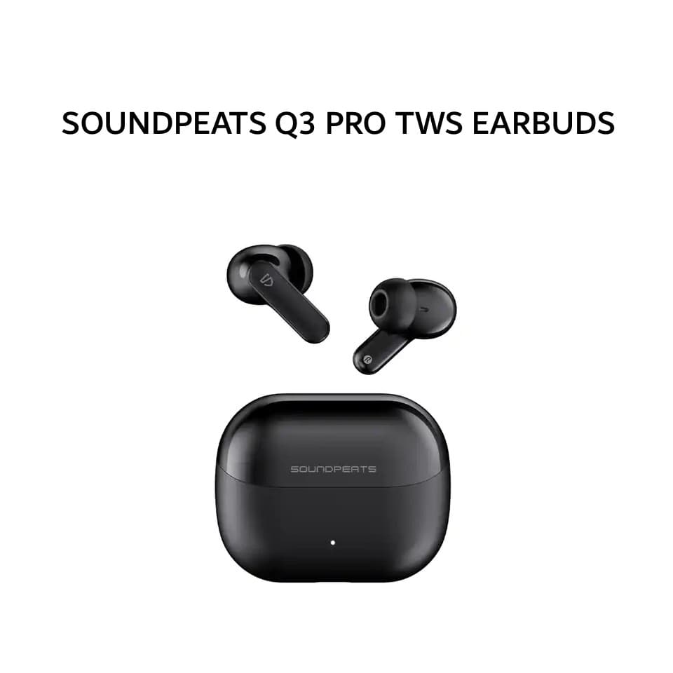 SOUNDPEATS Q3 PRO TWS EARBUDS HYBRID ANC - BLACK