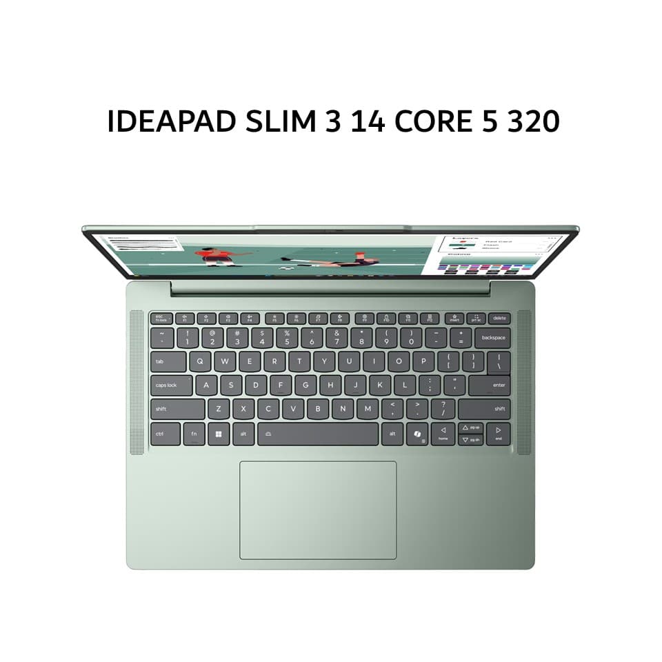 LENOVO IDEAPAD SLIM 3 14 CORE 5 320 8GB 512GB W11+OHS+M365B 14.0WUXGA BLIT 2Y PREM+2ADP (BOX BP) MOSS -90ID