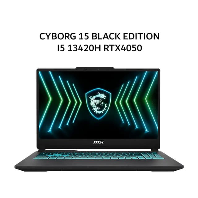 MSI CYBORG 15 BLACK EDITION I5 13420H RTX4050 6GB/ 16GB 512GB W11+OHS+M365B 15.6FHD IPS 144HZ 4ZRGB 2Y BLK -A13VE.2470