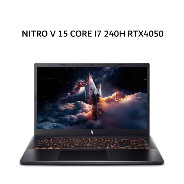 ACER NITRO V 15 CORE I7 240H RTX4050 6GB/ 16GB 512GB W11+OHS+M36B 15.6FHD IPS 180HZ 100SRGB 2Y+ADP BLK -52.71PZ