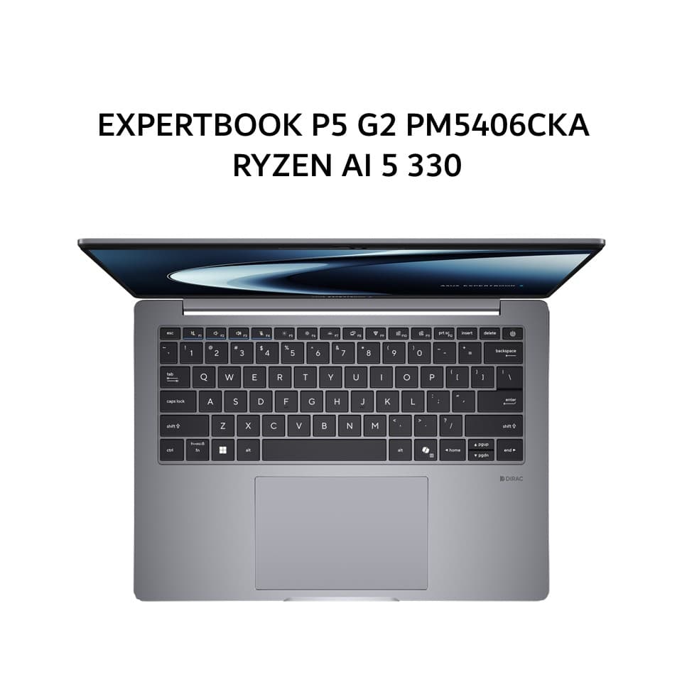 ASUS EXPERTBOOK P5 G2 PM5406CKA RYZEN AI 5 330 16GB 512GB W11+OHS+M365B 14.0WQXGA 3Y GRY -NZ5150WS