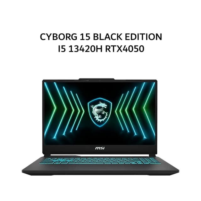 MSI CYBORG 15 BLACK EDITION I5 13420H RTX4050 6GB/ 16GB 512GB W11 15.6FHD IPS 144HZ 4ZRGB 2Y BLK -A13VE.2602