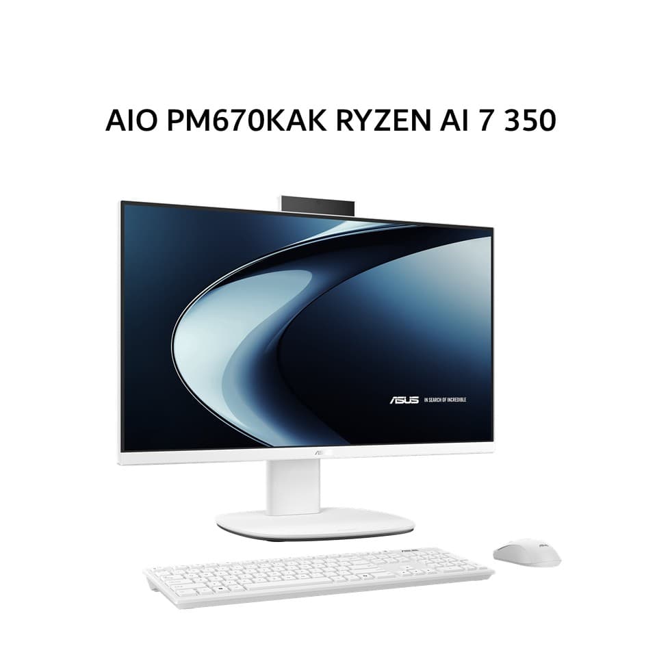 ASUS AIO PM670KAK RYZEN AI 7 350 32GB 1TB W11+OHS 27.0FHD 2Y WHT -W7310WS
