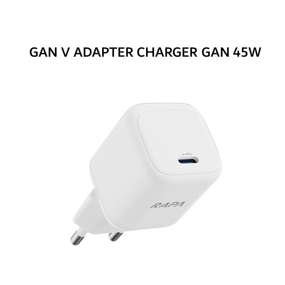 RAPATECH GAN V ADAPTER CHARGER GAN 45W WHITE