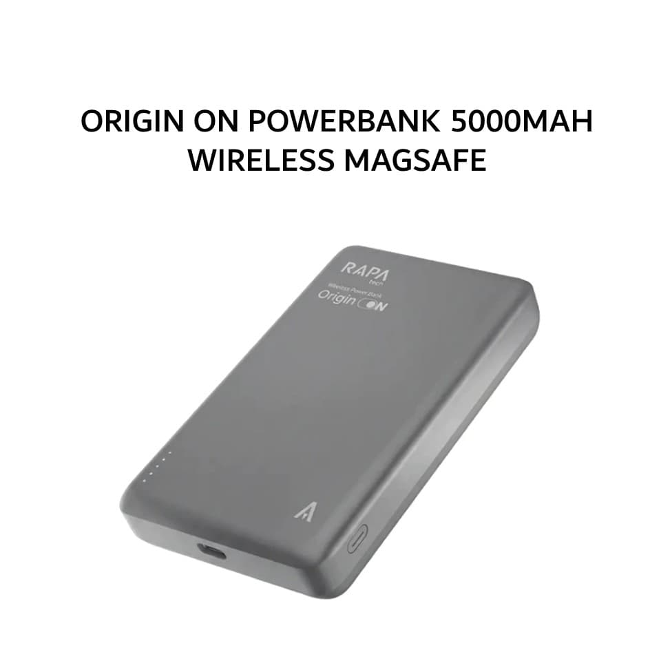 RAPATECH ORIGIN ON POWERBANK 5000MAH WIRELESS MAGSAFE FAST CHARGING 15W & PD 20W